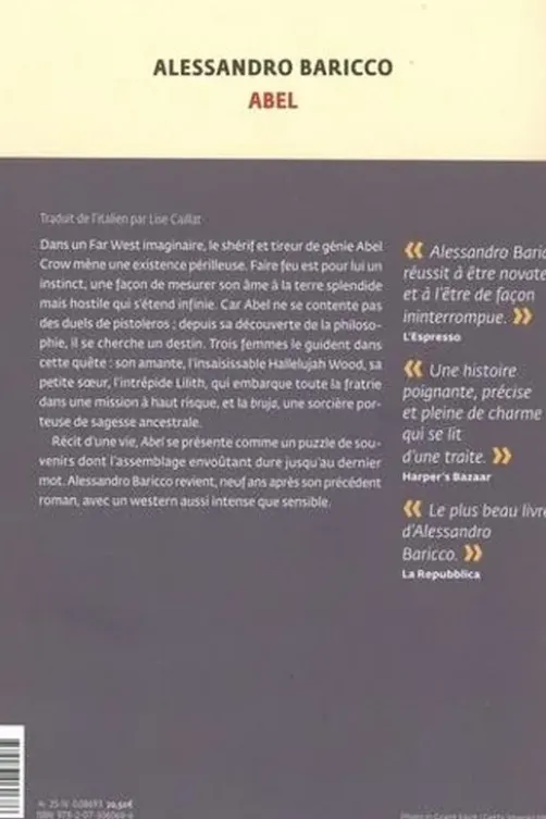 Abel, Alessandro Baricco