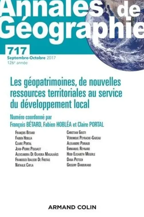 Annales de Géographie N° 717/5 2017, Anonyme