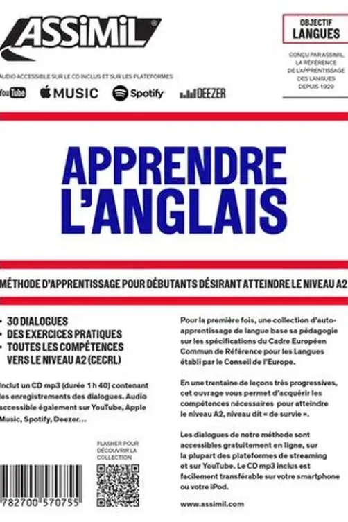 Apprendre l'Anglais. Niveau débutants-A2, avec 1 CD audio MP3, Tony Bulger