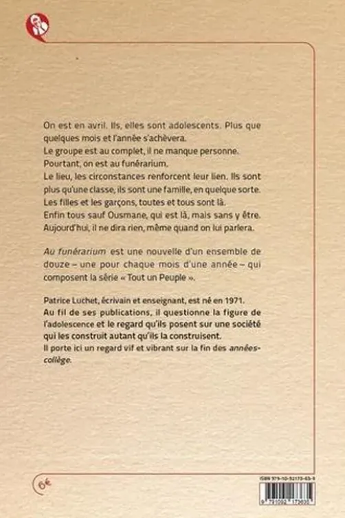 Au funérarium. Avril, Patrice Luchet