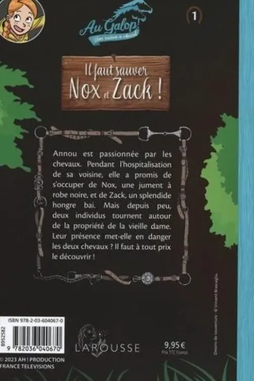Au galop ! Une saison à cheval Tome 1 : Il faut sauver Nox et Zach !, Sylvie de Mathuisieulx
