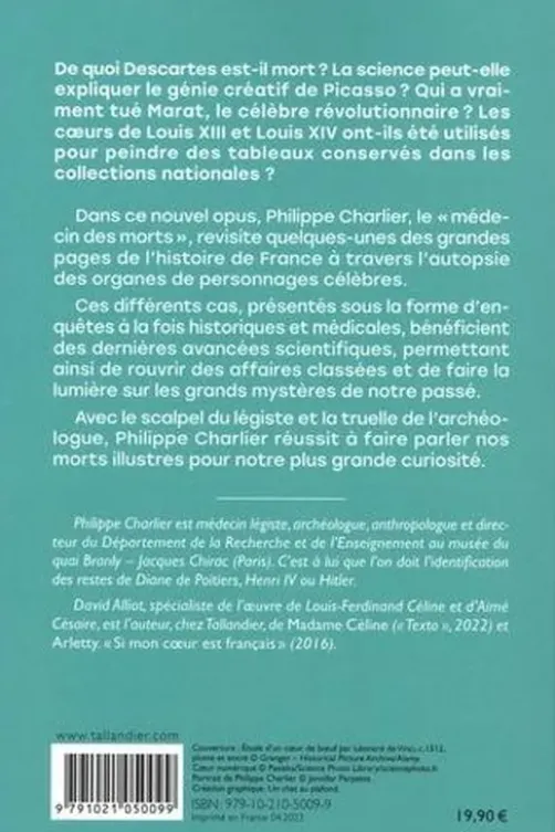 Autopsie des coeurs célèbres, Philippe Charlier