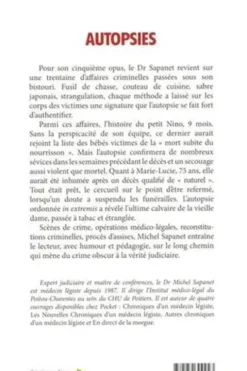 Autopsies. Chroniques d'un médecin légiste, Michel Sapanet
