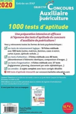 Auxiliaire de puériculture. 1000 tests d'aptitude, Edition 2020, Laurent Chantron