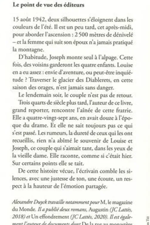 Avec toi je ne crains rien, Alexandre Duyck