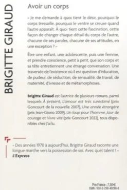 Avoir un corps, Brigitte Giraud