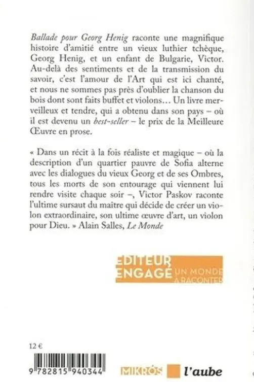 Ballade pour Georg Henig, Victor Paskov