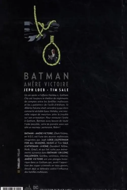 Batman. Amère victoire, Jeph Loeb
