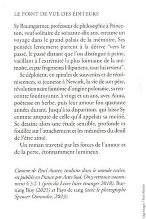 Baumgartner, Paul Auster