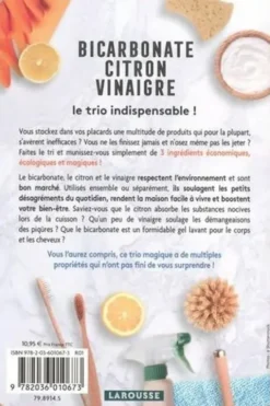 Bicarbonate, Citron, Vinaigre. Les 3 fantastiques du quotidien, Larousse