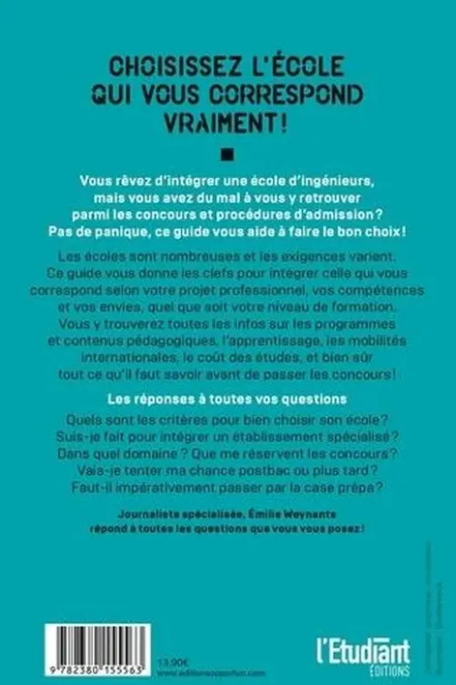 Bien choisir son école d'ingénieurs, Emilie Weynants