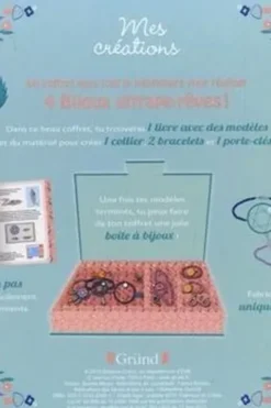 Bijoux attrape-rêves. Coffret avec 1 collier, 2 bracelets et 1 porte-clés, Aurore Meyer
