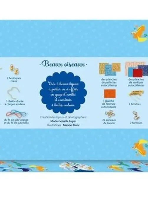 Bijoux duo d'amitié Beaux oiseaux. Coffret avec accessoires, Marion Blanc