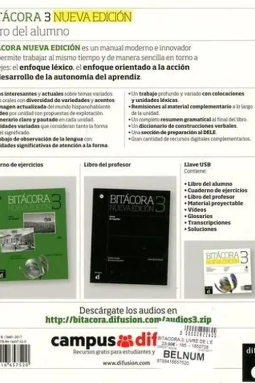 Bitacora 3 B1. Libro del alumno, Edition en espagnol, Neus Sans Baulenas