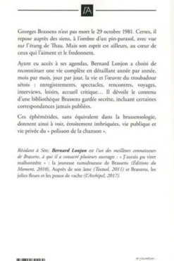 Brassens l'enchanteur. Une vie au jour le jour, Bernard Lonjon
