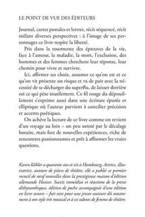 Bêtes féroces, bêtes farouches, Karen Köhler