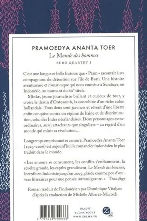 Buru quartet Tome 1 : Le monde des hommes, Pramoedya Ananta Toer