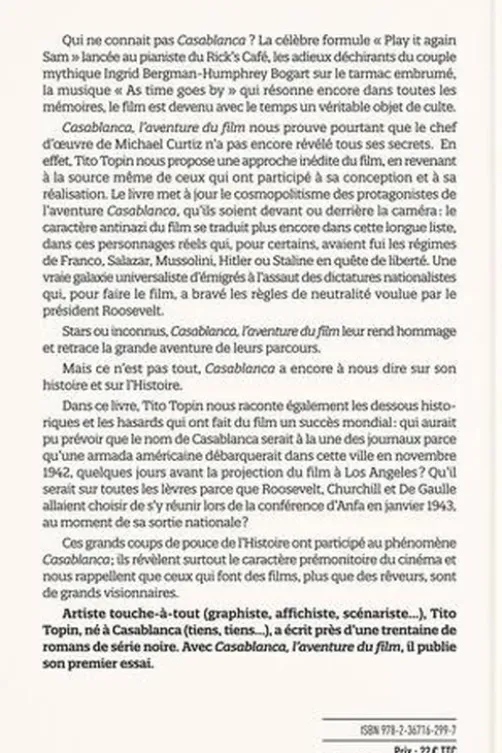 Casablanca. L’aventure du film, Tito Topin