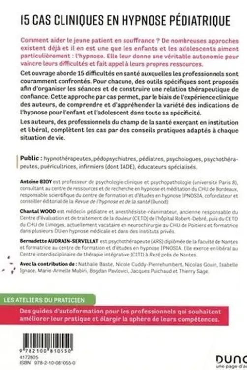 15 cas cliniques en hypnose pédiatrique, Antoine Bioy