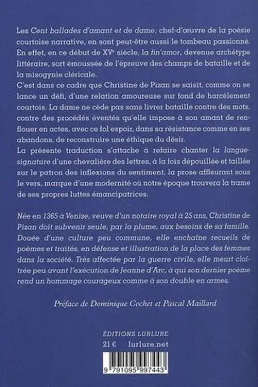 Cent ballades d'amant et de dame, Christine de Pizan