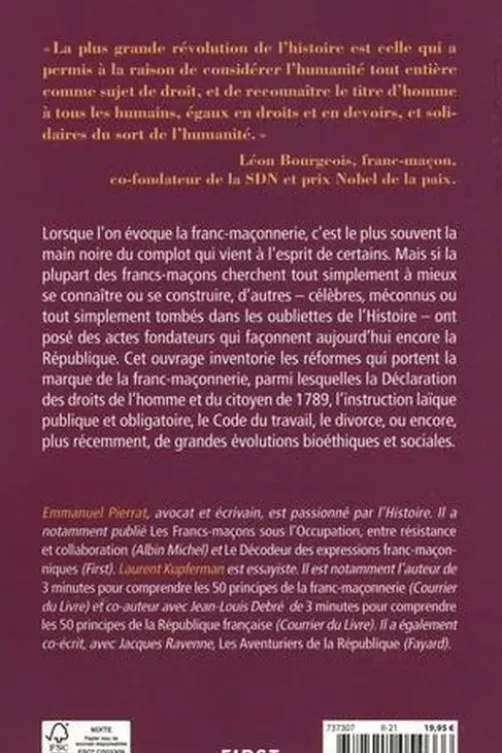 Ce que la République doit aux francs-maçons, Emmanuel Pierrat