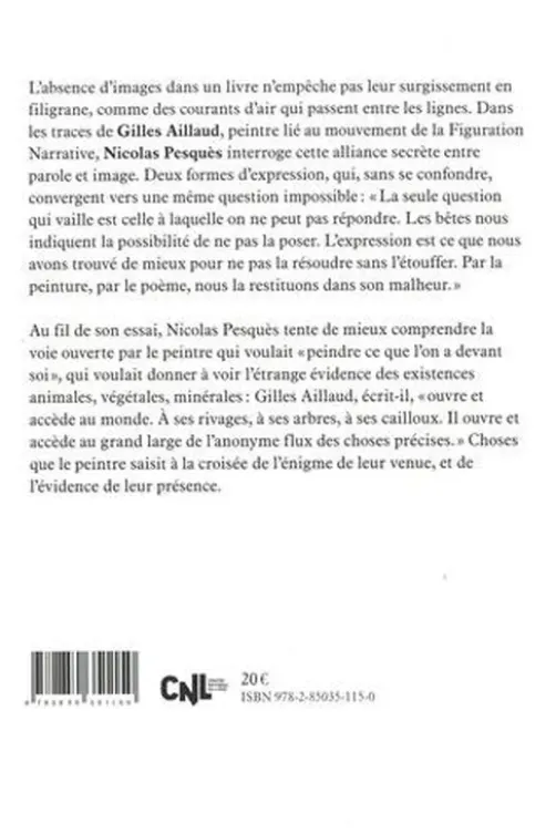 Chères images. Peinture et écriture chez Gilles Aillaud, Nicolas Pesquès