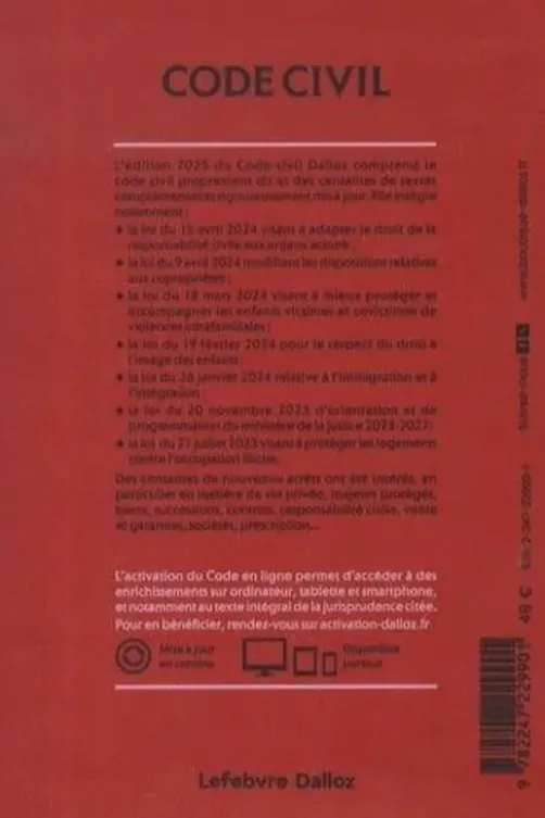 Code civil. Annoté, Edition 2025, Xavier Henry