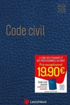 Code civil. Jaquette blue Leather, Edition 2025, Laurent Leveneur