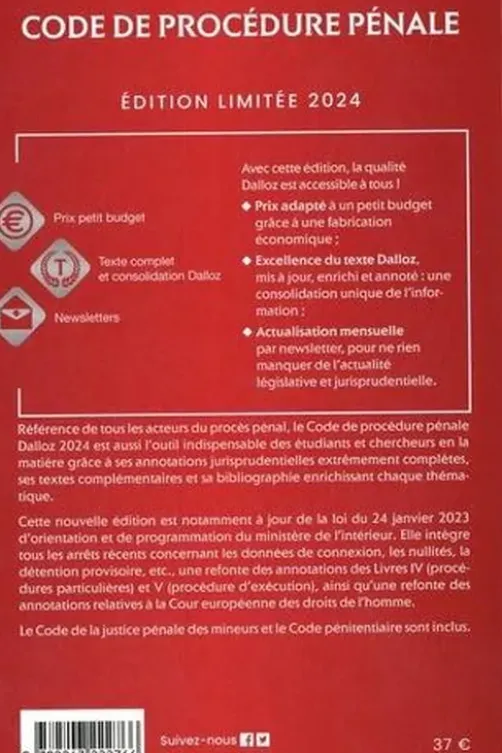 Code de procédure pénale annoté. Edition limitée, Edition 2024, Coralie Ambroise-Castérot
