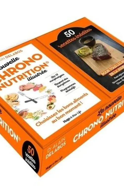 Coffret La nouvelle chrononutrition illustrée. 50 recettes inédites, Alain Delabos