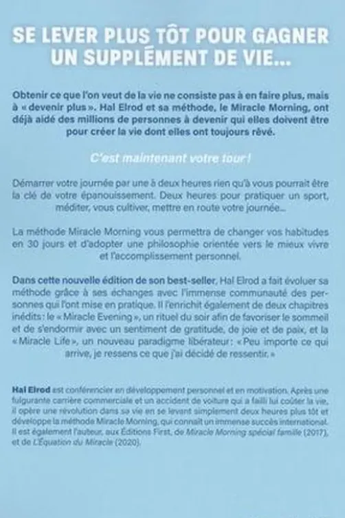 Comment le Miracle Morning va transformer votre vie, Hal Elrod