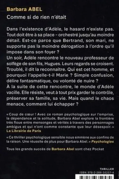 Comme si de rien n'était, Barbara Abel