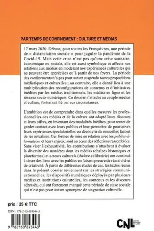 Communication et Langages N° 218, décembre 2023 : Par temps de confinement : culture et médias, Lucie Alexis