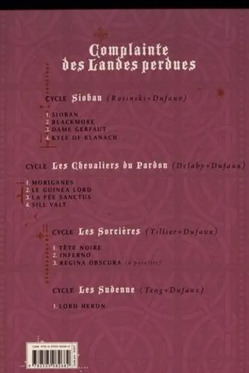 Complainte des Landes perdues Cycle 4 : Les Sudenne, Tome 1 : Lord Heron, Jean Dufaux