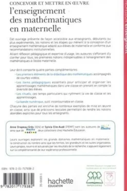 Concevoir et mettre en oeuvre l'enseignement des mathématiques en maternelle, Anne Drapeau-Grès