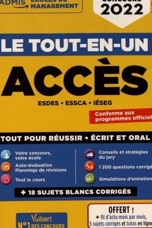 Concours ACCES. ESDES, ESSCA, IESEG - Le tout-en-un, Edition 2022, Sophie Mattern