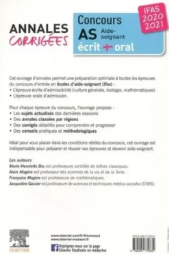 Concours Aide-soignant IFAS. Annales corrigées épreuves écrites et orales, Edition 2020-2021, Marie-Henriette Bru