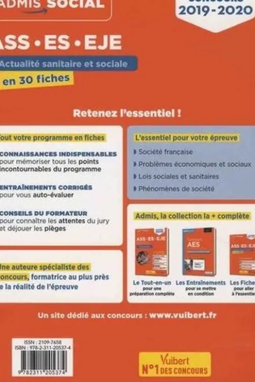 Concours ASS, ES, EJE. Actualité sanitaire et sociale en 30 fiches, Edition 2019-2020, Laurence Rambour