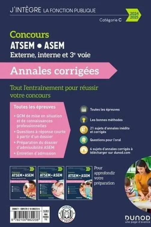 Concours ATSEM/ASEM externe, interne et 3e voie. Annales corrigées, Edition 2024-2025, Corinne Pelletier
