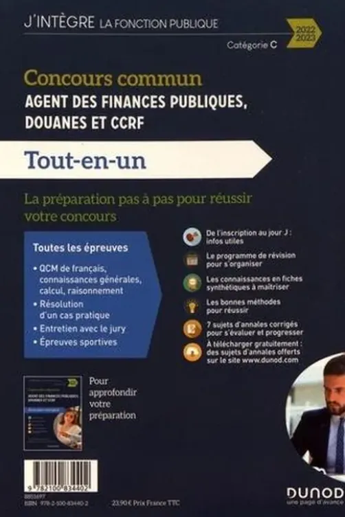 Concours commun Agent des finances publiques, douanes et CCRF. Catégorie C Tout-en-un, Edition 2022-2023, Frédéric Lephay