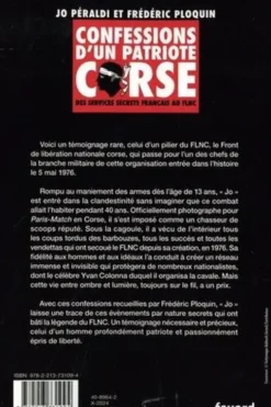 Confessions d'un patriote corse. Des services secrets français au FLNC, Jo Peraldi