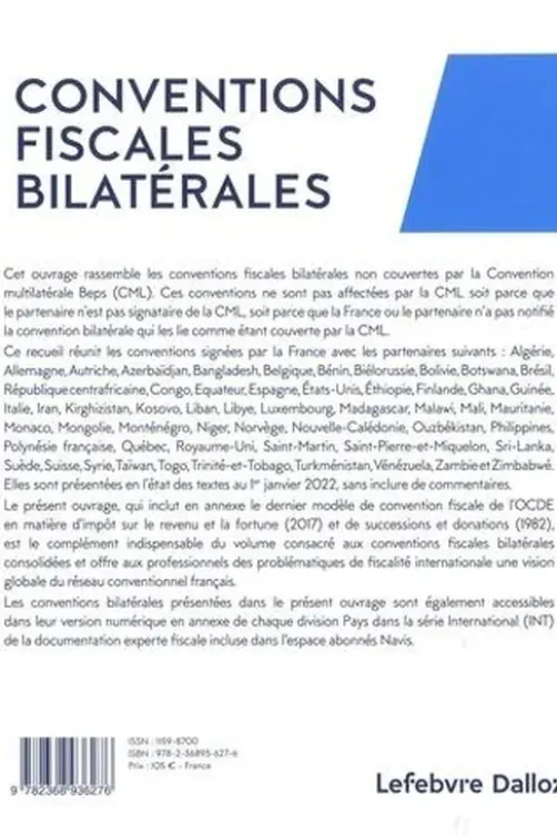 Conventions fiscales bilatérales non consolidées, Francis Lefebvre