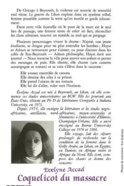 Coquelicot du massacre, Evelyne Accad