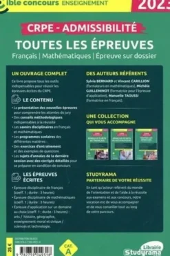 CRPE admissibilité toutes les épreuves. Edition 2023, Sylvie Bernard