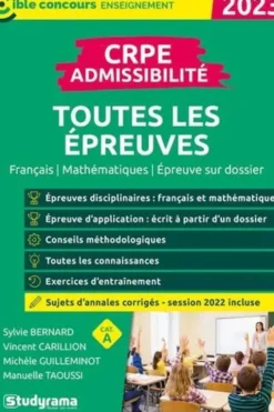 CRPE admissibilité toutes les épreuves. Edition 2023, Sylvie Bernard