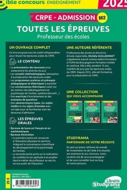 CRPE Admission. Toutes les épreuves, Edition 2025, Michèle Guilleminot