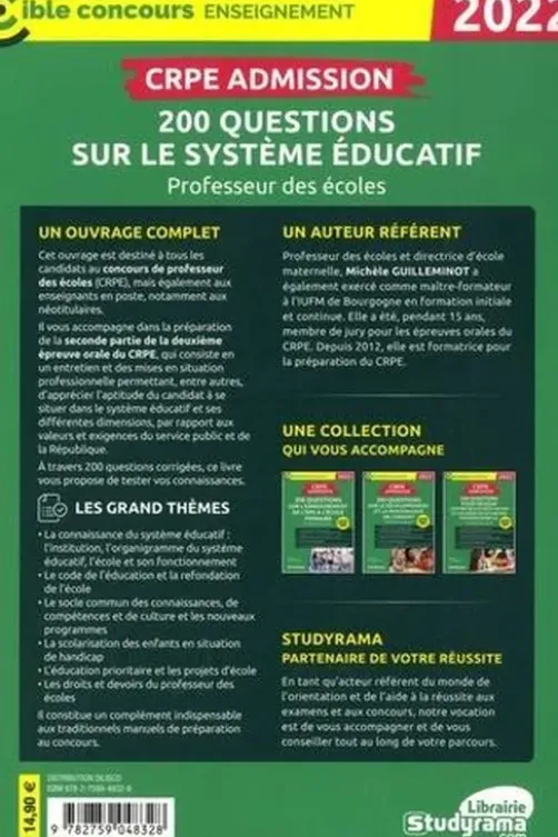 CRPE. 200 questions sur le système éducatif, Edition 2022, Michèle Guilleminot