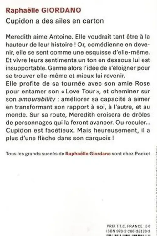 Cupidon a des ailes en carton, Raphaëlle Giordano
