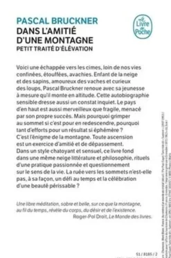 Dans l'amitié d'une montagne. Petit traité d'élévation, Pascal Bruckner
