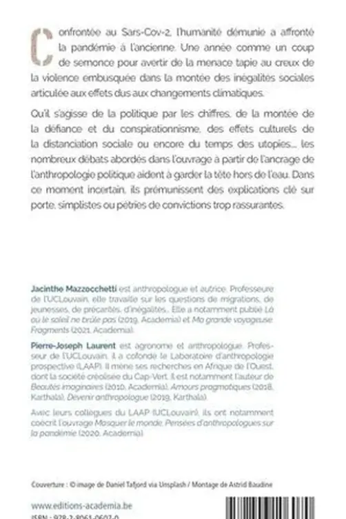 Dans l'oeil de la pandémie. Face-à-face anthropologique, Jacinthe Mazzocchetti